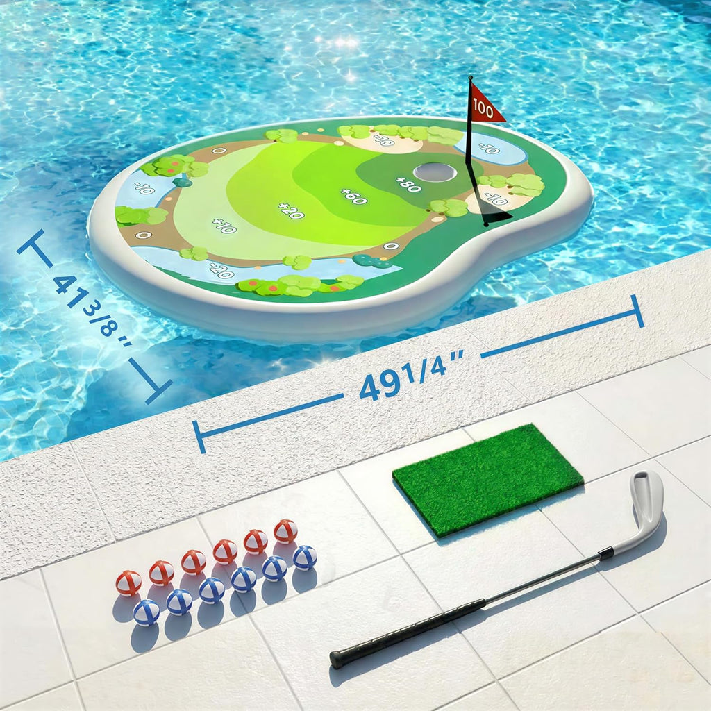 🔥Free Shippig🔥🔥⛳🤽Inflatable Golf Pool Toys, Fun Swimming Pool Game🤽