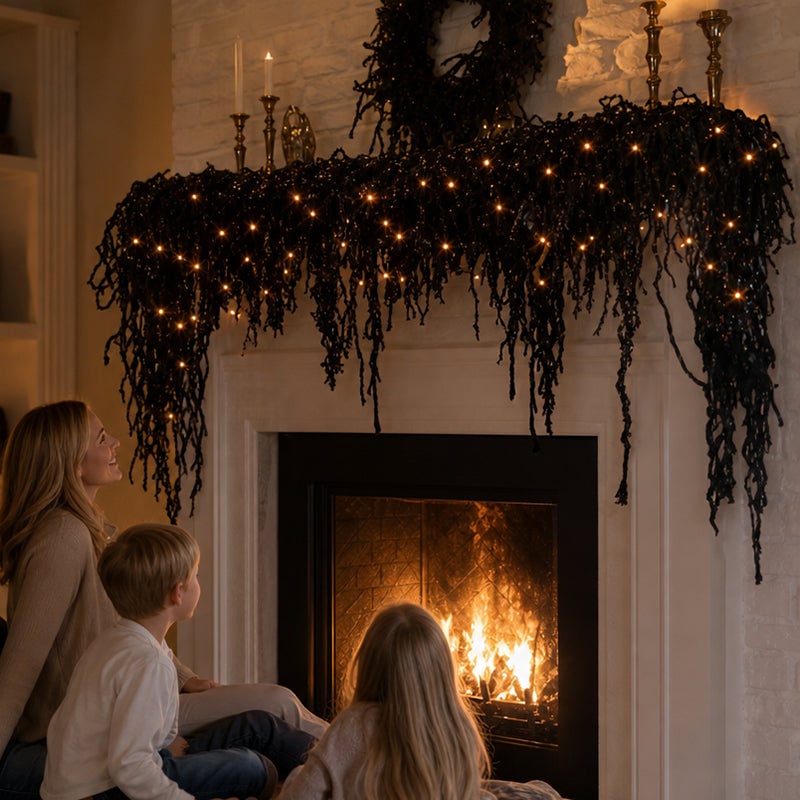 🎃 Spooky Chic: Halloween Fireplace Decor Set 👻