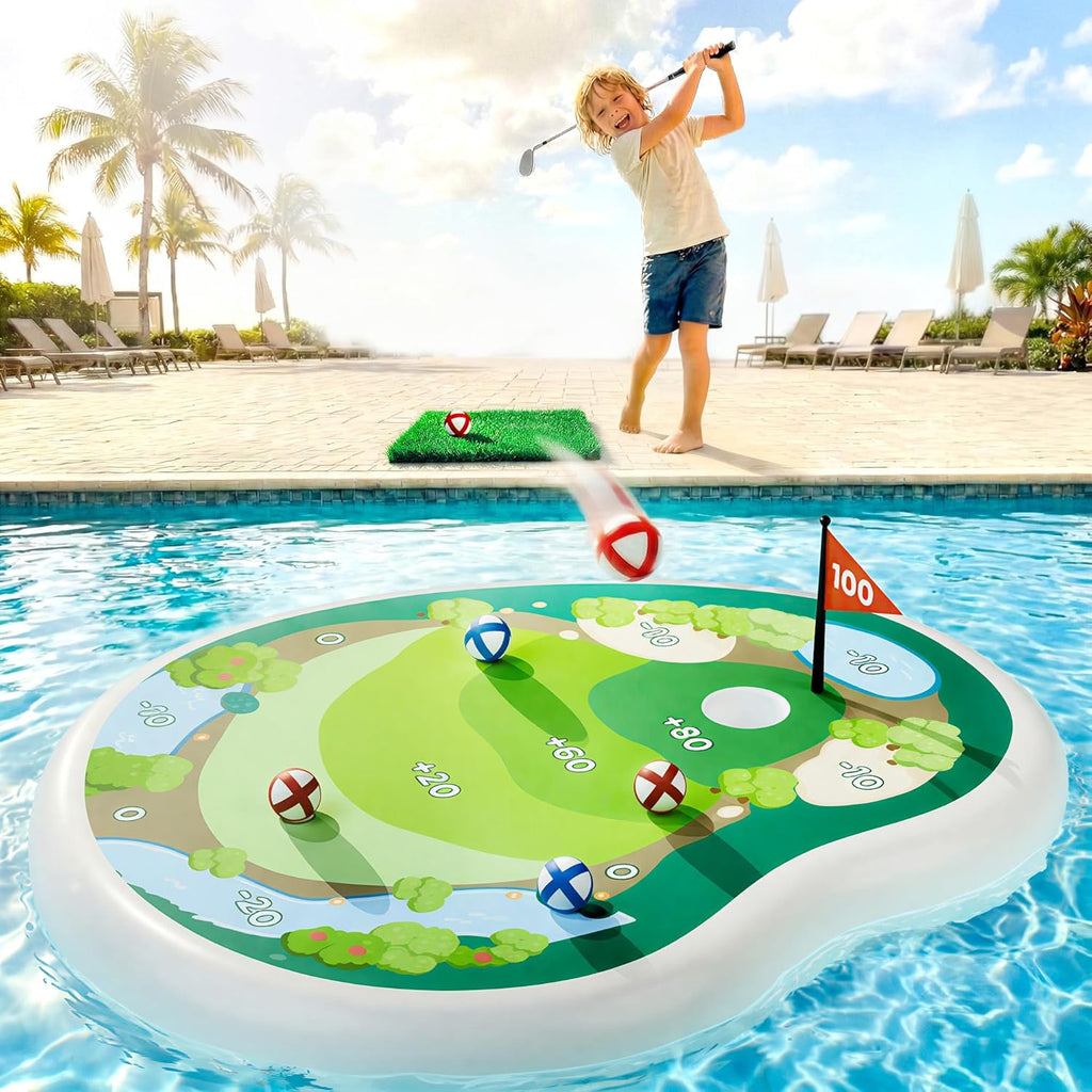 🔥Free Shippig🔥🔥⛳🤽Inflatable Golf Pool Toys, Fun Swimming Pool Game🤽