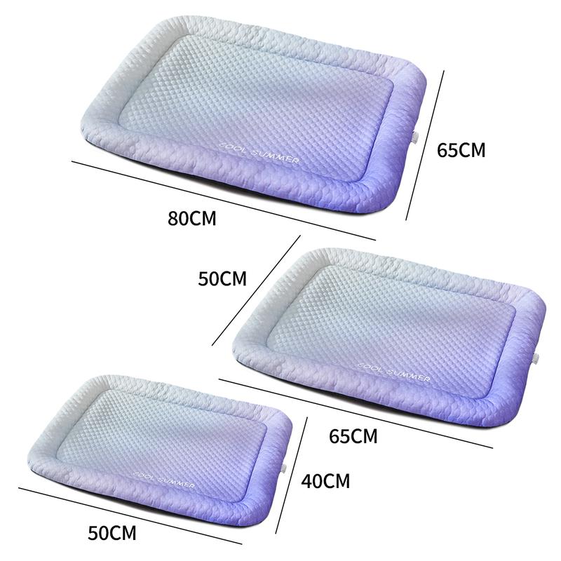 🐶🐱Pet Cooling Pad Mat for Dogs and Cats - Ice Silk Summer Cool Bed Blanket in Gradient Colors, Breathable Soft Sleeping Cushion for Indoor Floors Sofas
