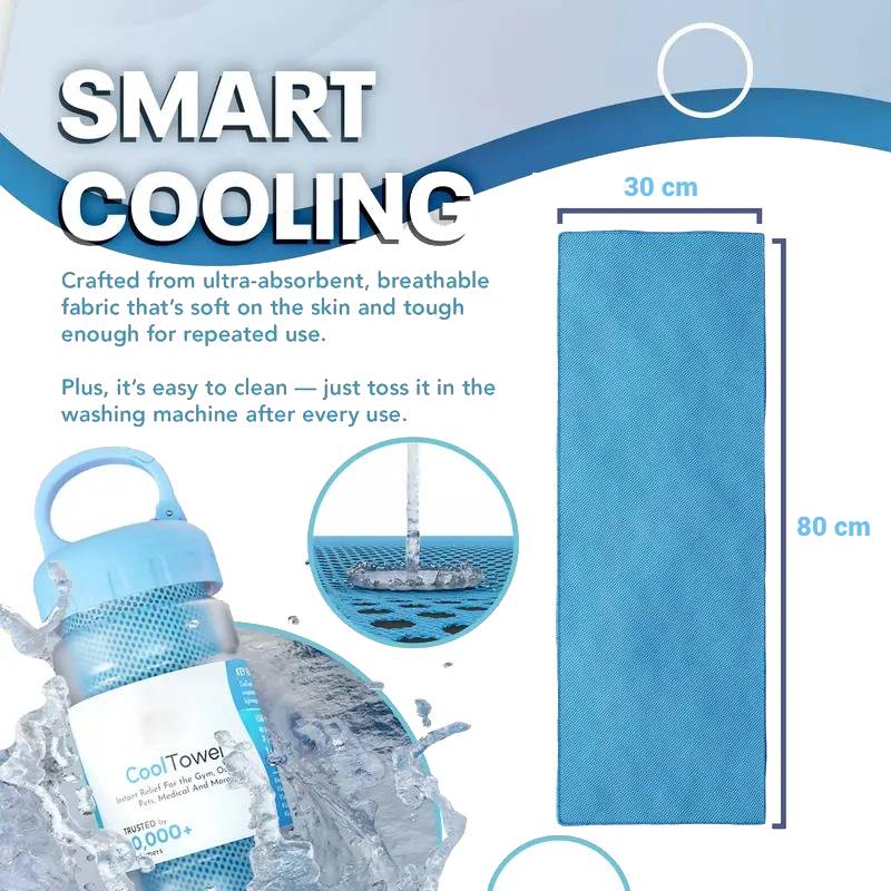 🎁Last Day Buy 1 Get 1 Free (Each only ￡4.49)❄️🔥Cold Sweat Towel You Can Use Anywhere, Anytime! Reusable Soft Absorbent Cooling Portable