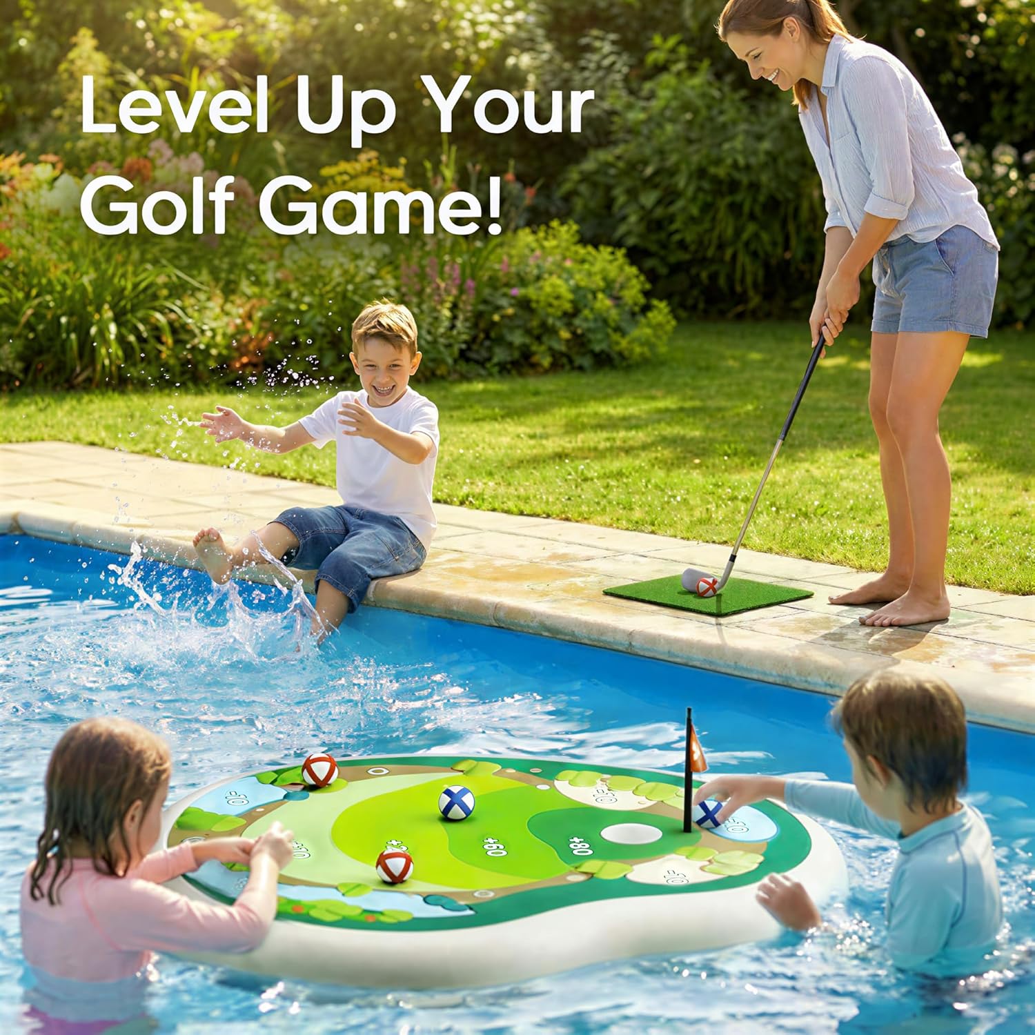 🔥Free Shippig🔥🔥⛳🤽Inflatable Golf Pool Toys, Fun Swimming Pool Game🤽