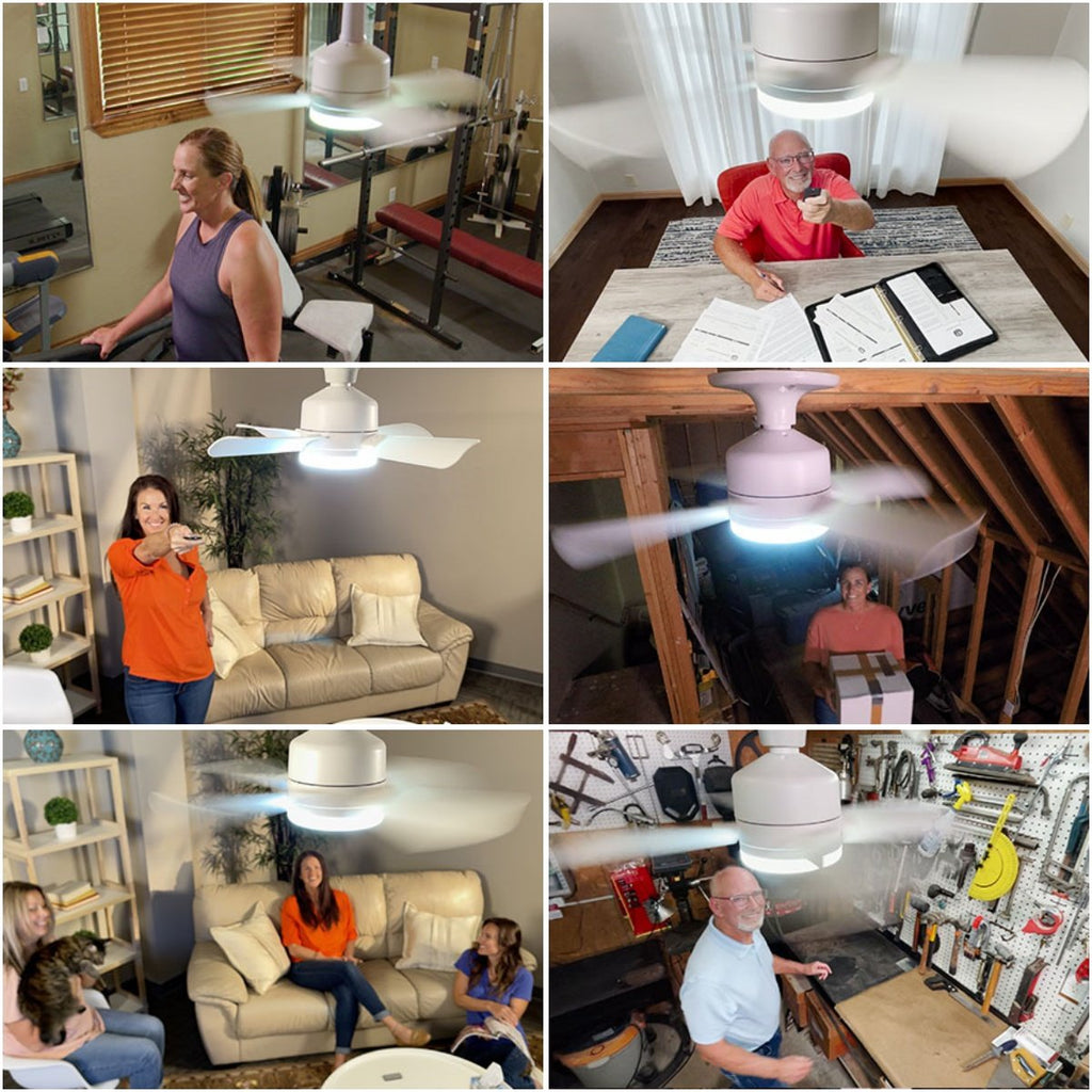 🏆🔥SmartBreez™ PRO 40W LED Ceiling Fan Light – 20.5” Ultra-Quiet with Remote 🎯 | For Bedroom 😴, Kitchen 👩‍🍳 & Garage 🛠️ – UK Ready! 🇬🇧