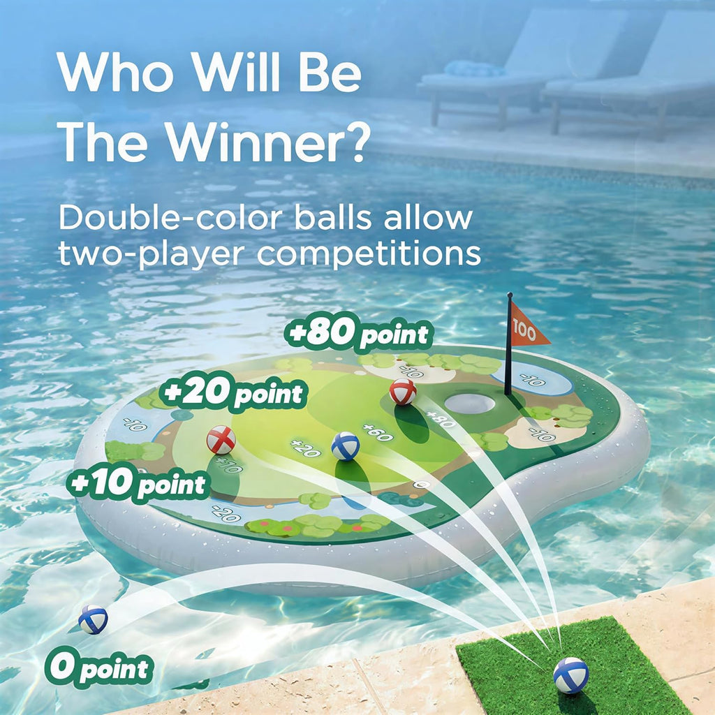 🔥Free Shippig🔥🔥⛳🤽Inflatable Golf Pool Toys, Fun Swimming Pool Game🤽