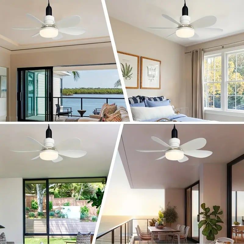 🏆🔥SmartBreez™ PRO 40W LED Ceiling Fan Light – 20.5” Ultra-Quiet with Remote 🎯 | For Bedroom 😴, Kitchen 👩‍🍳 & Garage 🛠️ – UK Ready! 🇬🇧