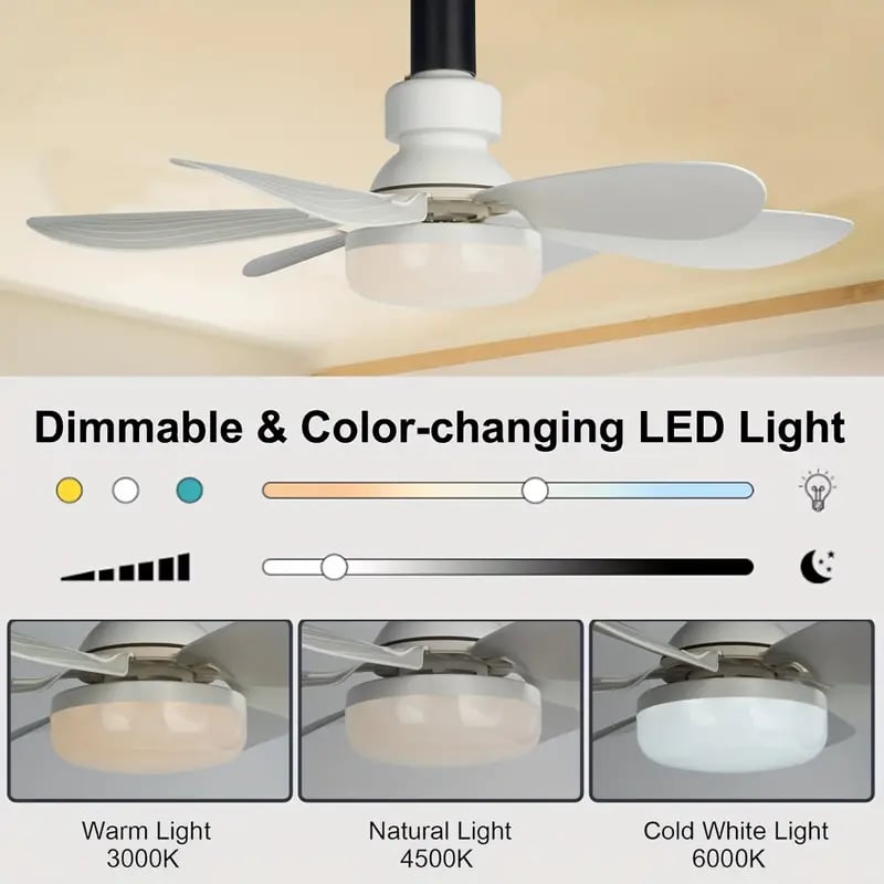 🏆🔥SmartBreez™ PRO 40W LED Ceiling Fan Light – 20.5” Ultra-Quiet with Remote 🎯 | For Bedroom 😴, Kitchen 👩‍🍳 & Garage 🛠️ – UK Ready! 🇬🇧