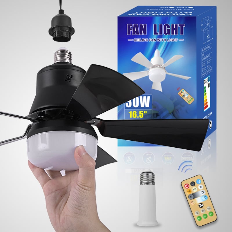 🏆🔥SmartBreez™ PRO 40W LED Ceiling Fan Light – 20.5” Ultra-Quiet with Remote 🎯 | For Bedroom 😴, Kitchen 👩‍🍳 & Garage 🛠️ – UK Ready! 🇬🇧