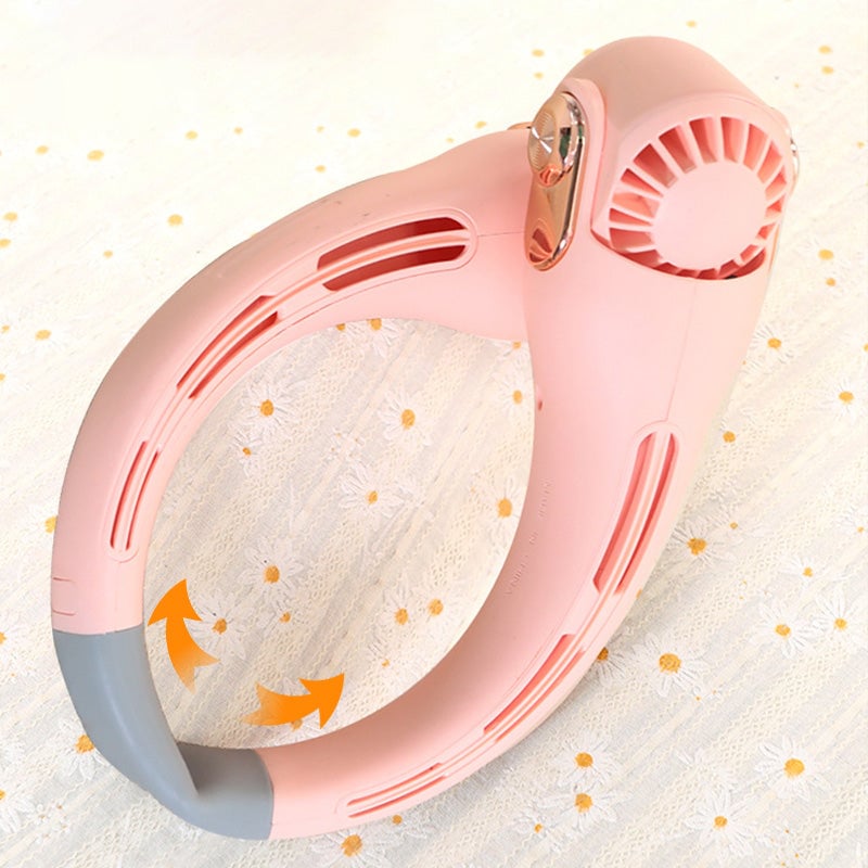 ⏰Last Day Special Price ￡13.99!!❄Neck Air Conditioner Fan – Ultra‑quiet, 360° rotating, 3 speeds. Hands‑free cooling, long battery. Summer essential! 😎🌬️