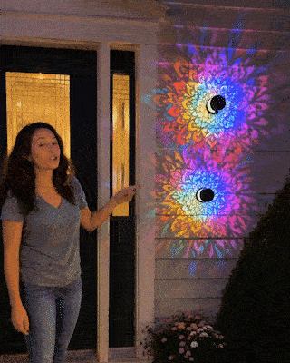 🌀💥Limited Sale - 49% OFF🌞💡Solar Mandala Wall Light Outdoor Garden Fence Projector Lamp Patio Ambient Decor