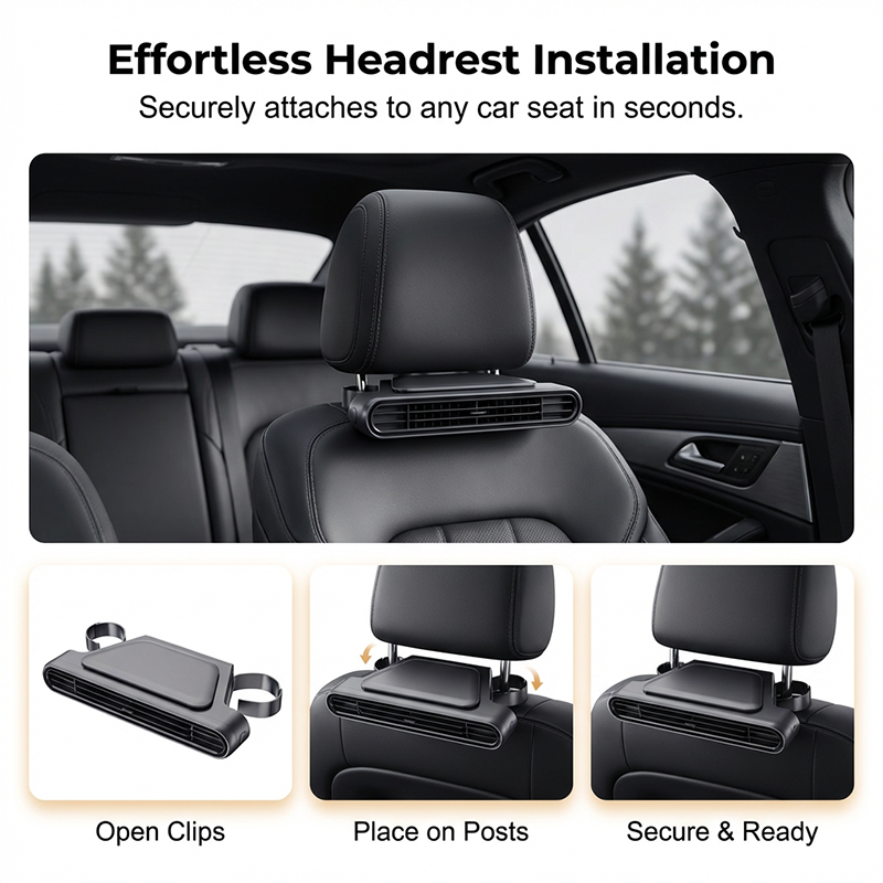 🔥LAST DAY SALE 49% OFF🏆BreezGo™ Car Seat Fan – 3-Speed Clip-On Fan | USB-C Charging⚡for Cars , Golf Buggies & Campervans