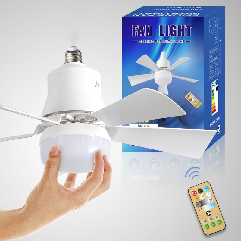 🏆🔥SmartBreez™ PRO 40W LED Ceiling Fan Light – 20.5” Ultra-Quiet with Remote 🎯 | For Bedroom 😴, Kitchen 👩‍🍳 & Garage 🛠️ – UK Ready! 🇬🇧