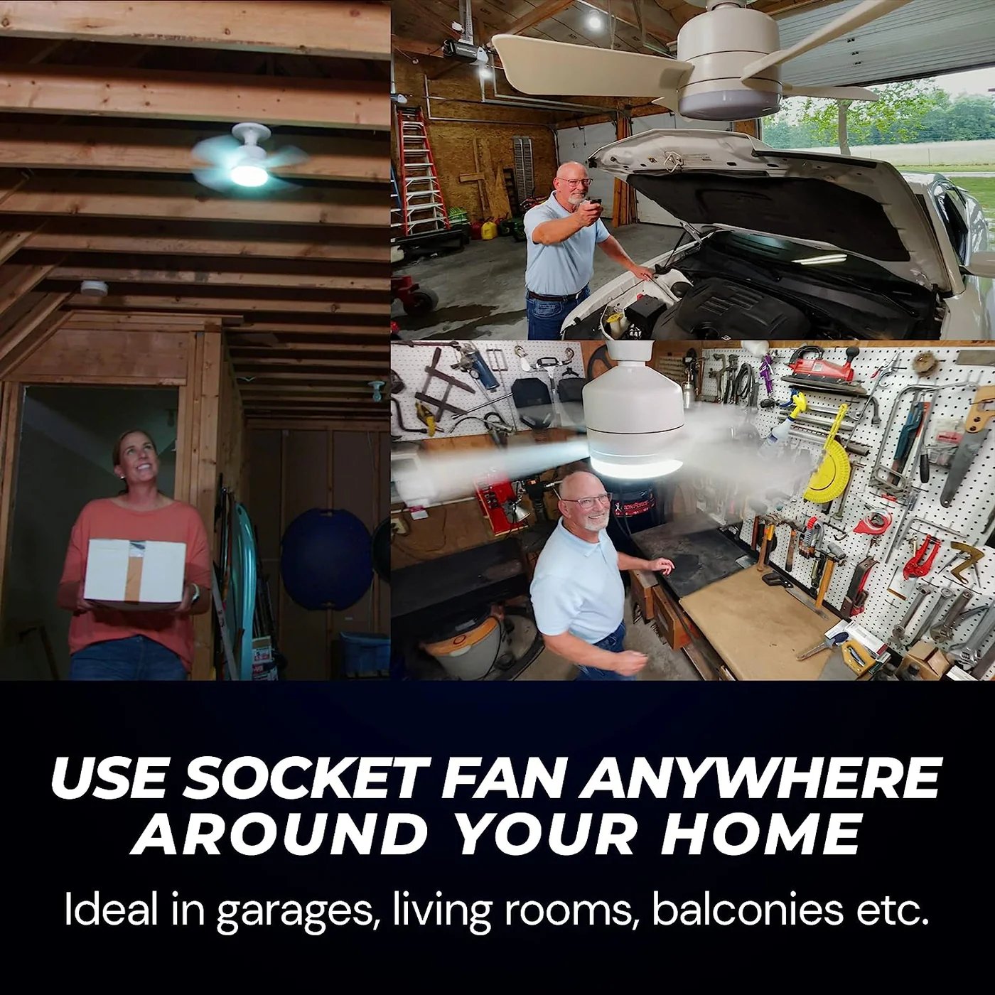 🏆🔥SmartBreez™ PRO 40W LED Ceiling Fan Light – 20.5” Ultra-Quiet with Remote 🎯 | For Bedroom 😴, Kitchen 👩‍🍳 & Garage 🛠️ – UK Ready! 🇬🇧