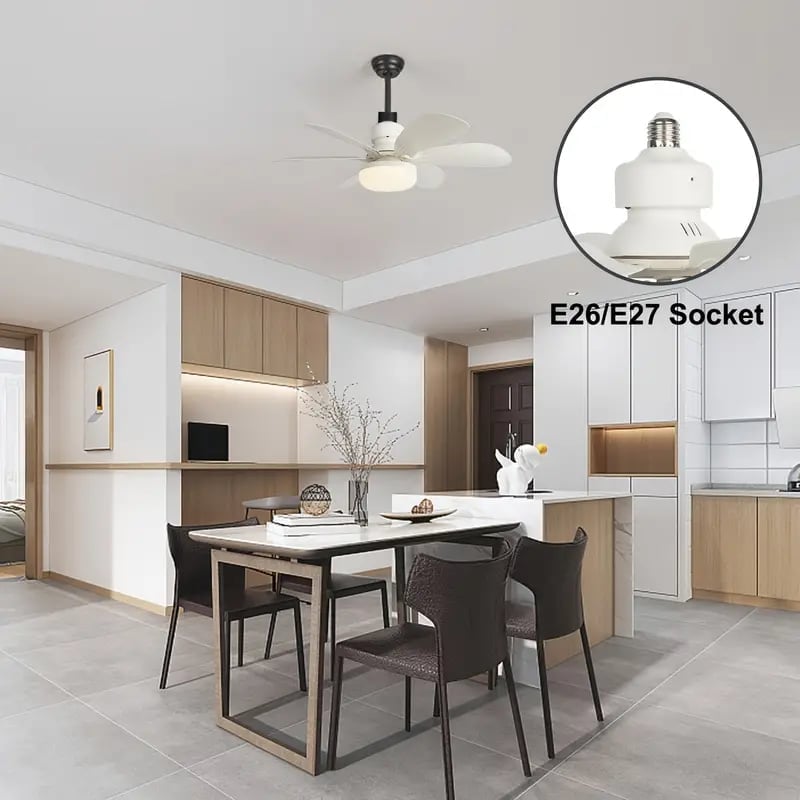 🏆🔥SmartBreez™ PRO 40W LED Ceiling Fan Light – 20.5” Ultra-Quiet with Remote 🎯 | For Bedroom 😴, Kitchen 👩‍🍳 & Garage 🛠️ – UK Ready! 🇬🇧